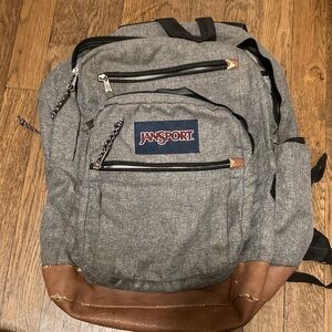 UNISEX JanSport Classic Gray and Brown Backpack